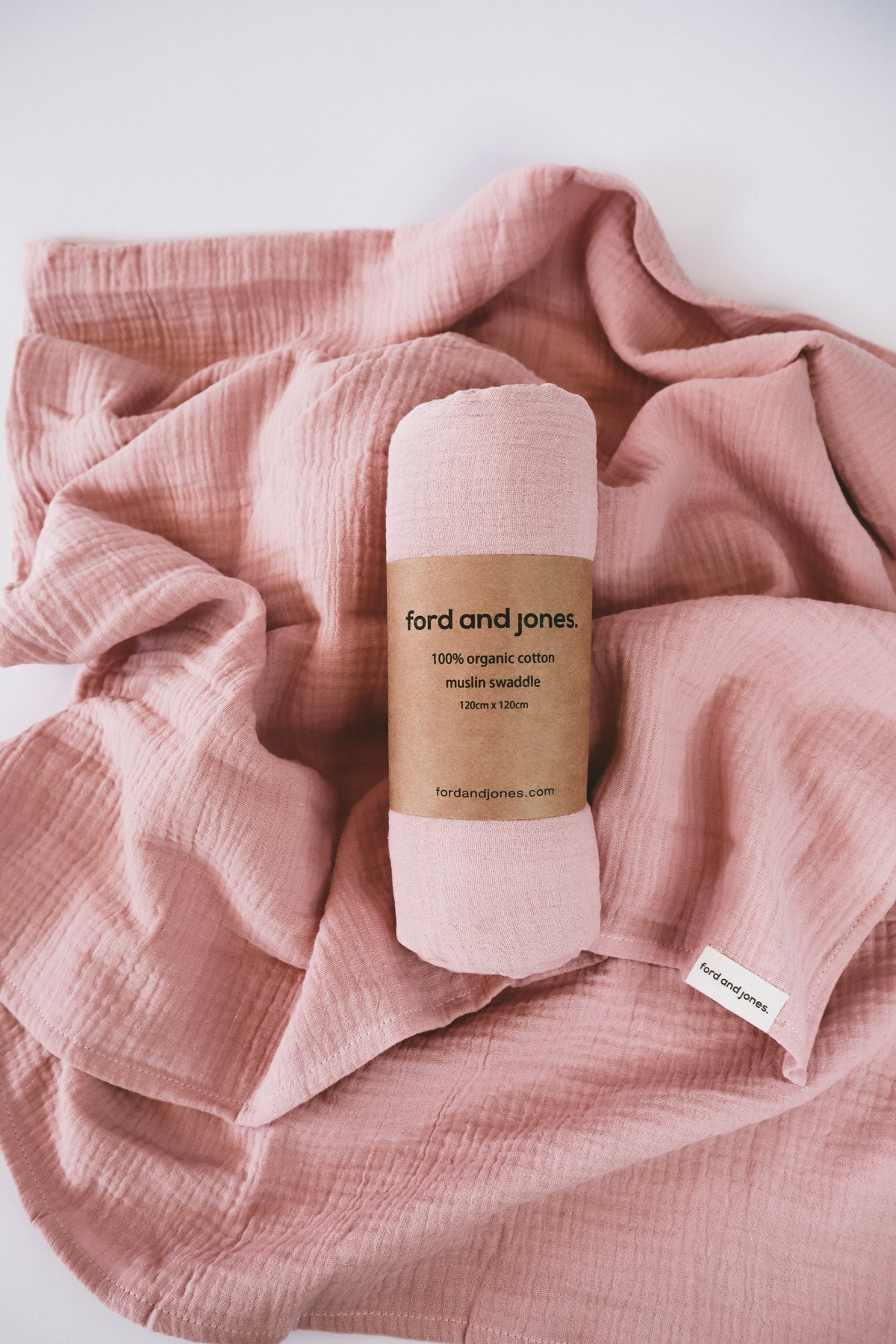 Dusty Rose Organic Swaddle